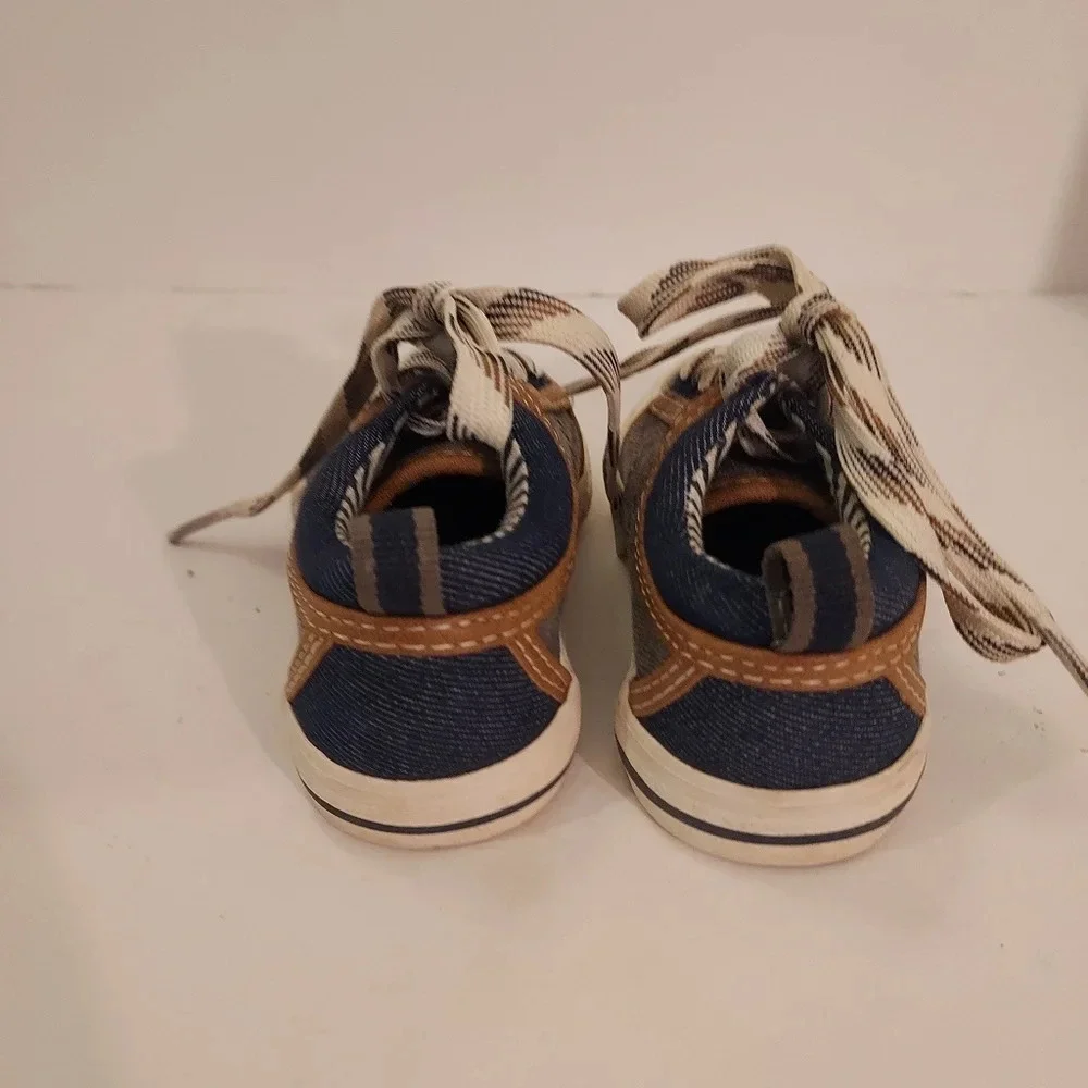 Genuine Kids by OshKosh Denim Lace Up Casual Sneakers in Size 6 (Toddler Size)